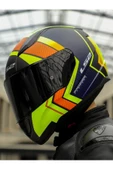 LS2 RAPID 2 EXTRA MAT NEON SARI-NAVY MAVİ KASK - 3