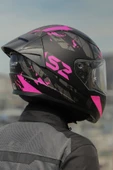 LS2 Rapıd 2 Race Palımnesıs Mat Siyah-Pembe Kask - 5