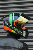LS2 RAPID RACE CHOS MAVİ NEON TURUNCU KASK - 4
