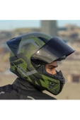 LS2 Rapid 2 Thunder Birds Race Full Face Motosiklet Kaskı Yarış Spoiler Siyah Vizörlü - 2