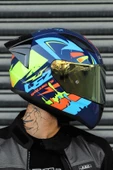 LS2 RAPİD RACE TAGLINE MAVİ-NEON SARI - 3