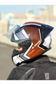 LS2 RAPID 2 RACE EXTRA BEYAZ-KIRMIZI KASK - 3