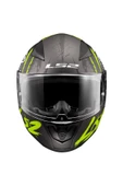 LS2 Rapıd 2 Raven Mat Siyah-gri-neon Sarı Kask - 2
