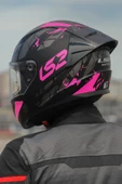 LS2 Rapıd 2 Race Palımnesıs Mat Siyah-Pembe Kask - 4