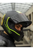 LS2 RAPID 2 EXTRA MAT NEON SARI-NAVY MAVİ KASK - 6
