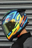 LS2 RAPİD RACE TAGLINE MAVİ-NEON SARI - 5