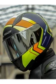 LS2 RAPID 2 EXTRA MAT NEON SARI-NAVY MAVİ KASK - 4