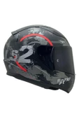 LS2 Rapıd 2 Cırcle Mat Siyah-kırmızı Kask Siyah Cam-şeffaf Cam Hediye - 4