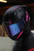 LS2 Rapıd 2 Race Palımnesıs Mat Siyah-pembe Kask - 7
