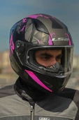 LS2 Rapıd 2 Race Palımnesıs Mat Siyah-Pembe Kask - 6