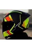 LS2 RAPID 2 RACE EXTRA MAT NEON SARI FULLFACE MOTOSİKLET KASKI thumbnail 1