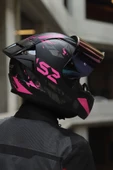 LS2 Rapıd 2 Race Palımnesıs Mat Siyah-pembe Kask - 5