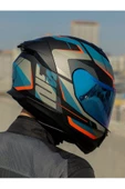 LS2 STREAM 2 ROAD MAT SİYAH-GRİ-MAVİ-KIRMIZI KASK - 3