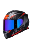 LS2 Storm 2 Racer Full Face Motosiklet Kaskı Şeffaf Gökkuşağı Vizörlü - 3