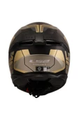 LS2 Stream 2 Road Full Face Motosiklet Kaskı Siyah Gold Gri - 4