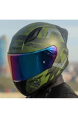 LS2 Rapid 2 Thunder Birds Race Full Face Motosiklet Kaskı Yarış Spoiler Şeffaf Gökkuşağı Vizörl - 2