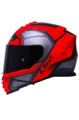 LS2 Storm 2 Faster Full Face Motosiklet Kaskı Şeffaf Siyah Vizörlü - 1