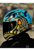 LS2 Rapid 2 Neo Race Full Face Motosiklet Kaskı Şeffaf Siyah Vizörlü - 5