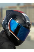 LS2 Rapid 2 Extra Race Full Face Motosiklet Kaskı Yarış Spoiler +  Şeffaf + Gökkuşağı Vizörlü thumbnail 1