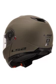 LS2 STROBE 2 MAT KUM ÇENEDEN AÇILIR MOTOSİKLET KASKI - 5