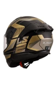 LS2 Stream 2 Road Full Face Motosiklet Kaskı Siyah Gold Gri - 3