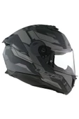 LS2 STREAM 2 SHADOW MAT GRİ FULLFACE MOTOSİKLET KASKI - 4