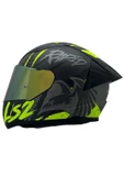 LS2 RAPID 2 RAVEN MAT SİYAH-GRİ-NEON SARI KASK SARI CAM+SPOİLER - 2