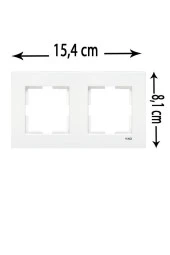 Viko Karre Sıva Altı İkili Anahtar Çerçevesi Beyaz thumbnail 2