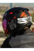 LS2 STREAM 2 ANGRY MONKEY MAT SİYAH-KIRMIZI KASK - 6