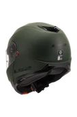 LS2 STROBE 2 MAT YEŞİL ÇENEDEN AÇILIR MOTOSİKLET KASKI - 3