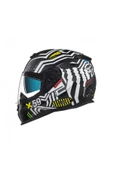 Nexx Sx.100 Enigma Black White Mat Motorcu Kaskı - 1
