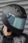 Givi 50.8 Mat Siyah Kask ( Mavi Şeffaf Cam ) - 4