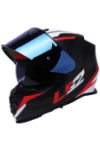 LS2 Storm 2 Nerve Mat Siyah-kırmızı Kask thumbnail 3