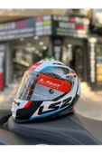 LS2 Storm 2 Mavi Kırmızı Full Face Kask - 3