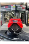 LS2 Storm 2 Faster Kırmızı-Siyah Full Face Motosiklet Kask - 5