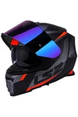LS2 Storm 2 Racer Mat Tıtanıum-turuncu Kask - 3