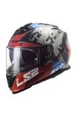 LS2 Storm Sprınter Kapalı Kask Siyah-kırmızı-tıtanıum thumbnail 1