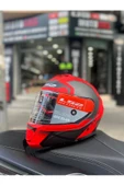 LS2 Storm 2 Faster Kırmızı-Siyah Full Face Motosiklet Kask - 3