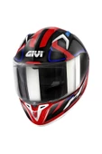 Givi Motosiklet Kaskı 50.8 Racer Beyaz Kırmızı Siyah Kask thumbnail 1