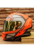 LS2 Storm Faster Mat Kırmızı tıtanıum Kask - 2