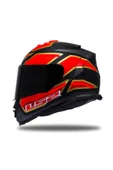 LS2 Storm 2 Foggy Full Face Motosiklet Kaskı Şeffaf Siyah Vizörlü - 1