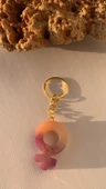 Kadın Sembol Gökkuşağı Renkleri Kırmızı Sim Süsleme Anahtarlık Gold Aksesuarlı El Yapımı Epoksi - 7
