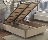 Niron Latte 150x200 cm Çift Kişilik Yatak Baza Başlık Seti - Sert Yatak, Kumaş Baza ve Başlık Takımı - 10