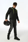 LS2 Sepang Black Gray Neon Yellow Motorcu Ceketi - 3