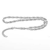 5*9 MM Arpa Kesim  925 Ayar Gümüş Tesbih - 1
