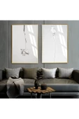 Harikabirev HARİKABİREV|SOFT SİYAH-BEYAZ GÜL KOMBİNİ 1|ÇERÇEVELİ CAM TABLO  2Lİ DİKEY thumbnail 1