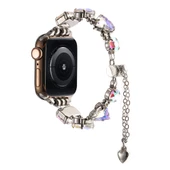 Apple Watch 7/8/9 41mm Kordon Renkli Taşlı Tasarımlı İnce Şık Kordon 115 - 5