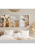 Harikabirev HARİKABİREV|SOFT-BEYAZ EN ŞIK ÇİÇEK KOMBİNİ 5|ÇERÇEVELİ TEMPERLİ CAM TABLO 3LÜ DİKEY thumbnail 1