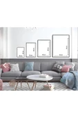 Harikabirev HARİKABİREV|GRİ-YEŞİL BOHEM SOFT MODEL 03 AHŞAP ÇERÇEVELİ MDF TABLO|AHKRFZ - 6