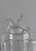 Mini Boy Borosilikat Cam Demlik - Süzgeçli Cam Bitki Demliği - 400 ML - 4